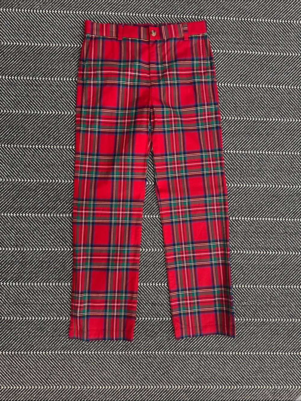 Vineyard Vines Red Plaid Maxi Skirt with Green & Navy Accents